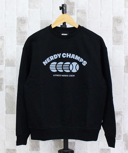 NERDY（ノルディ）の「NERDY チャンプスウェットシャツ CHAMPS SWEATSHIRT（スウェット・メンズ・ホワイト/ホワイト系2/ブラック/ライトイエロー・S/M/L）」の3枚目の写真
