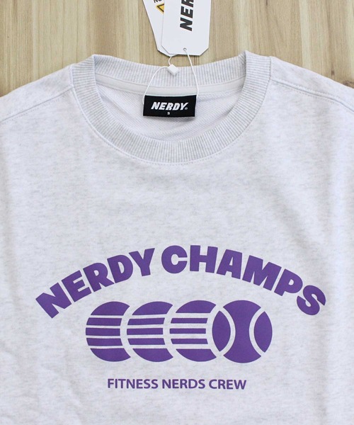 NERDY（ノルディ）の「NERDY チャンプスウェットシャツ CHAMPS SWEATSHIRT（スウェット・メンズ・ホワイト/ホワイト系2/ブラック/ライトイエロー・S/M/L）」の8枚目の写真