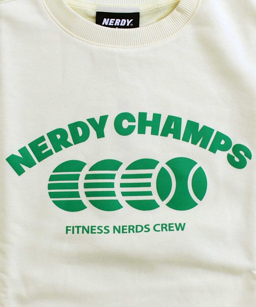 NERDY（ノルディ）の「NERDY チャンプスウェットシャツ CHAMPS SWEATSHIRT（スウェット・メンズ・ホワイト/ホワイト系2/ブラック/ライトイエロー・S/M/L）」の14枚目の写真