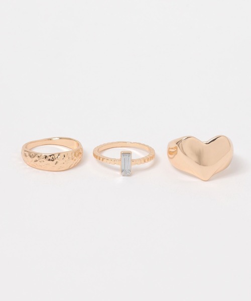 FOREVER 21(フォーエバー トゥエンティーワン)の「ハートSETリング2(リング・レディース・ゴールド/シルバー・FREE)」の6枚目の写真