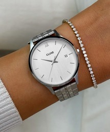 CLUSE（クルース）の「「CLUSE/クルース」ミニュイ デイト ホワイト シルバー（アナログ腕時計）」