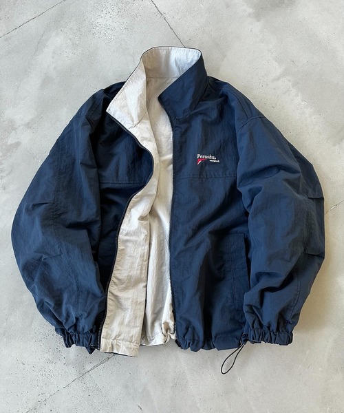 セール】Stand neck reversible nylon blouson スタンドネック