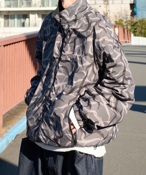 セール】Stand neck reversible nylon blouson スタンドネック