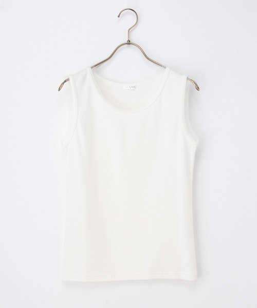 Honeys（ハニーズ）の「【ＵＶカット】チュール使いタンクトップ（タンクトップ・レディース・ホワイト/ライム/ブラック/ライトベージュ・L/LL/M/S）」の5枚目の写真