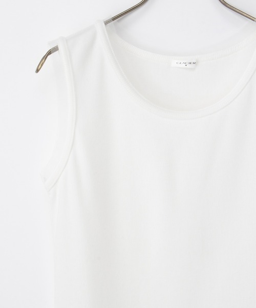 Honeys（ハニーズ）の「【ＵＶカット】チュール使いタンクトップ（タンクトップ・レディース・ホワイト/ライム/ブラック/ライトベージュ・L/LL/M/S）」の6枚目の写真