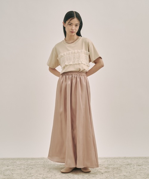 moi tytto（モイテュット）の「フリルデザインTシャツ（Tシャツ/カットソー・レディース・ブラック/ナチュラル/ベージュ・FREE）」の17枚目の写真