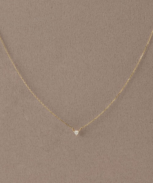 JUPITER(ジュピター)の「【K10】トリリアント一粒ダイヤモンドネックレス<動画あり>/0.06ct/37+3cm(ネックレス・レディース・ゴールド・FREE)」の1枚目の写真