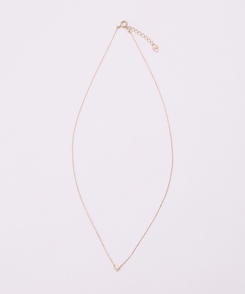 JUPITER(ジュピター)の「【K10】トリリアント一粒ダイヤモンドネックレス<動画あり>/0.06ct/37+3cm(ネックレス・レディース・ゴールド・FREE)」の4枚目の写真