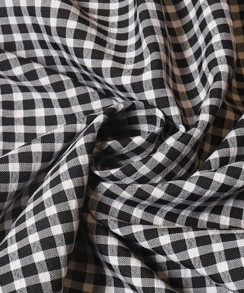 coca（coca）（コカ）の「【WEB限定セール】2way ギンガムチェックベアトップス（チューブトップ・レディース・ブラック・ONE SIZE）」の12枚目の写真