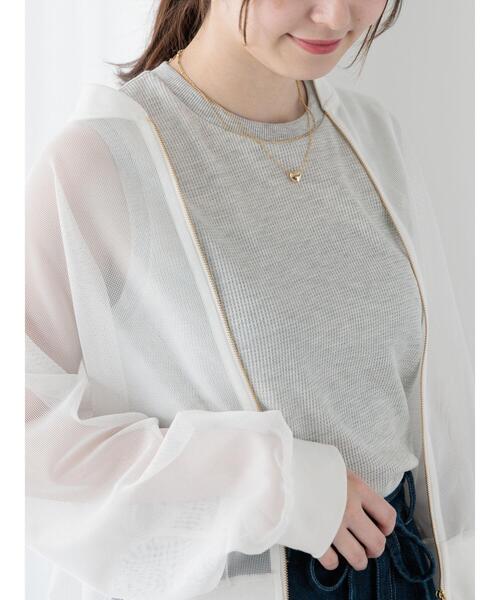 Te chichi TERRASSE（テチチテラス）の「ワッフルタンクトップ《2025spring catalog item》（タンクトップ・レディース・オフホワイト/グレー/ブラック・F）」の9枚目の写真