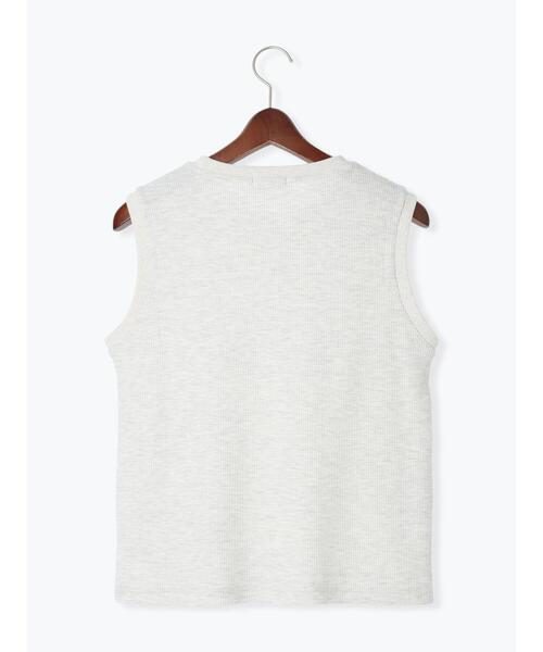 Te chichi TERRASSE（テチチテラス）の「ワッフルタンクトップ《2025spring catalog item》（タンクトップ・レディース・オフホワイト/グレー/ブラック・F）」の14枚目の写真