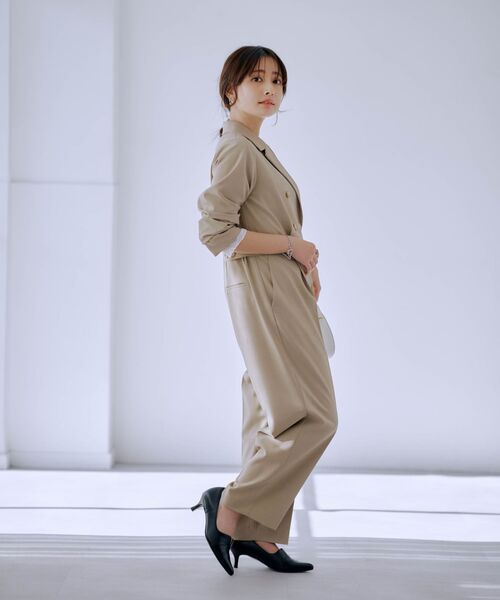 COHINA(コヒナ)の「ジャケットライクオールイワン 【低身長・小柄女性】(つなぎ/オールインワン・レディース・グレー/ベージュ/ネイビー・SHORT/REGULAR)」の12枚目の写真
