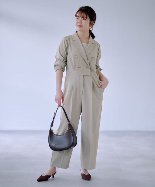 COHINA(コヒナ)の「ジャケットライクオールイワン 【低身長・小柄女性】(つなぎ/オールインワン・レディース・グレー/ベージュ/ネイビー・SHORT/REGULAR)」の14枚目の写真