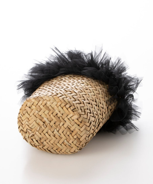 kakatoo（カカトゥ）の「カカトゥ kakatoo / チュールフリンジミニ2wayカゴバッグ（かごバッグ・レディース・ブラック/グレー/ブラウン・FREE）」の5枚目の写真