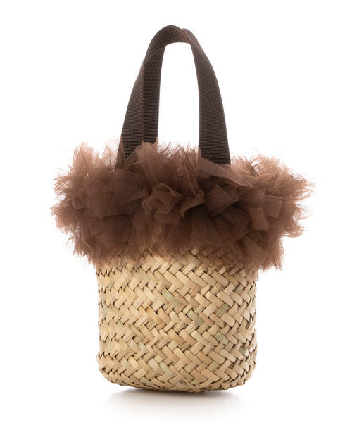 kakatoo（カカトゥ）の「カカトゥ kakatoo / チュールフリンジミニ2wayカゴバッグ（かごバッグ・レディース・ブラック/グレー/ブラウン・FREE）」の11枚目の写真