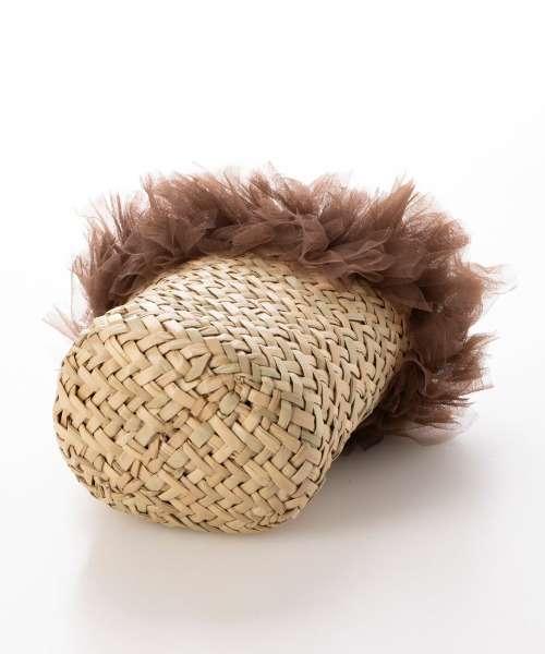 kakatoo（カカトゥ）の「カカトゥ kakatoo / チュールフリンジミニ2wayカゴバッグ（かごバッグ・レディース・ブラック/グレー/ブラウン・FREE）」の12枚目の写真