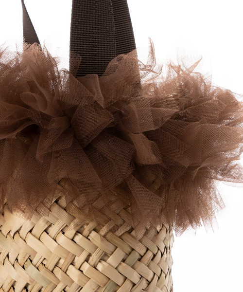 kakatoo（カカトゥ）の「カカトゥ kakatoo / チュールフリンジミニ2wayカゴバッグ（かごバッグ・レディース・ブラック/グレー/ブラウン・FREE）」の15枚目の写真