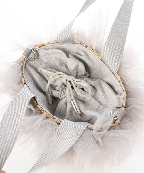 kakatoo（カカトゥ）の「カカトゥ kakatoo / チュールフリンジミニ2wayカゴバッグ（かごバッグ・レディース・ブラック/グレー/ブラウン・FREE）」の20枚目の写真