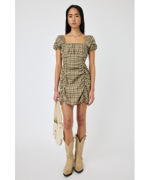 moussy　GATHER RIBBON MINI ドレス セール】GATHER RIBBON MINI ドレス（ワンピース）｜MOUSSY