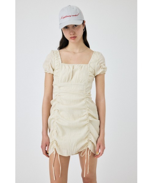 moussy GATHER RIBBON ミニドレス サイズ1 moussy｜GATHER RIBBON ミニドレス | Rakuten Fashion(楽天