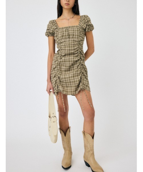 Gather Ribbon Mini Dress – MOUSSY