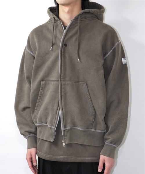 elephant TRIBAL fabrics（エレファントトライバルファブリックス）の「elephant TRIBAL fabrics Fade Zip Up Hoodie（パーカー・メンズ・ブラック/ブラウン・SMALL/MEDIUM）」の5枚目の写真