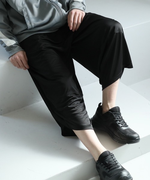 TopIsm（トップイズム）の「無地総柄 接触冷感サルエルパンツ（その他パンツ・メンズ・B/ブラック/カーキ/A/ブラウン/C/D/E・L/M/LL）」の9枚目の写真