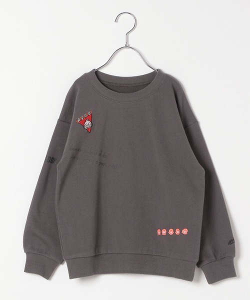 LEPSIM（レプシィム）の「【ハンギョドン/バツマル/ポチャッコ】【KIDS】散らばし裏毛プルオーバー　323051（スウェット・キッズ・グレー/チャコールグレー/オートミール・130）」の2枚目の写真