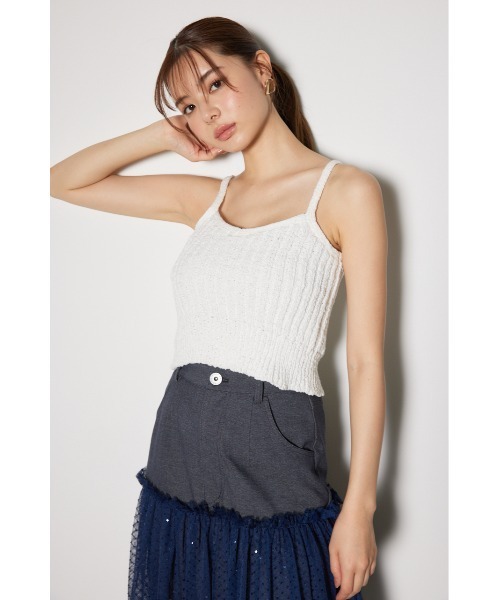 rienda(リエンダ)の「ニットビスチェ 夏服 サマーニット(ニット/セーター・レディース・ブラック/ピンク/ホワイト・FREE)」の8枚目の写真