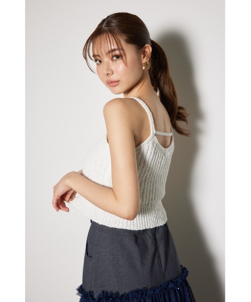 rienda(リエンダ)の「ニットビスチェ 夏服 サマーニット(ニット/セーター・レディース・ブラック/ピンク/ホワイト・FREE)」の9枚目の写真