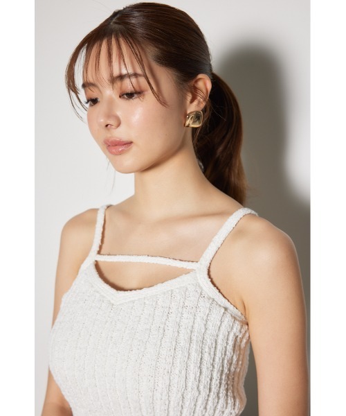 rienda(リエンダ)の「ニットビスチェ 夏服 サマーニット(ニット/セーター・レディース・ブラック/ピンク/ホワイト・FREE)」の14枚目の写真