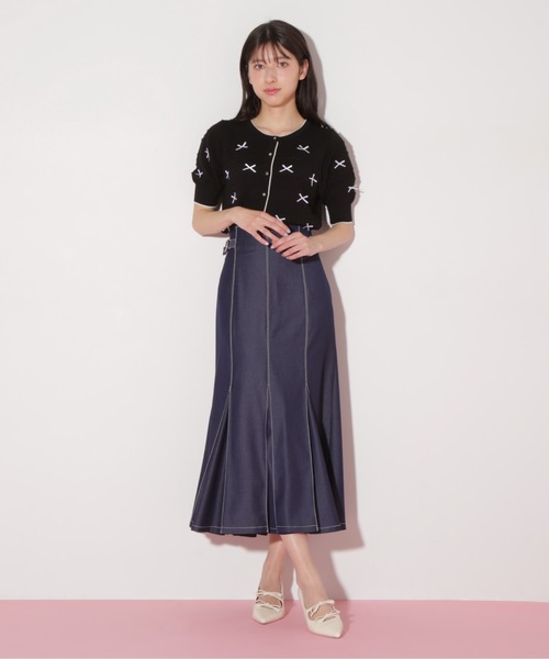 美品♡JILL STUART♡マロリースタースカート JILL by JILL STUART｜サイドレースアップデニムマーメイド
