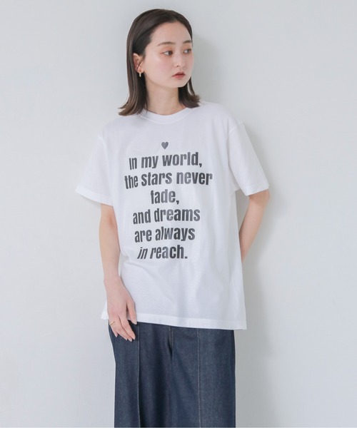 UNIT CHEST（ユニットチェスト）の「【UNIT CHEST】unique unisex T-shirt　VTFAコラボT ”Eternal Glow” by AIRI ODANE（Tシャツ/カットソー・レディース・ホワイト/ブラック・S/L/M）」の3枚目の写真