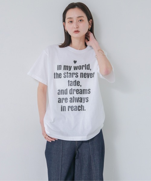 UNIT CHEST（ユニットチェスト）の「【UNIT CHEST】unique unisex T-shirt　VTFAコラボT ”Eternal Glow” by AIRI ODANE（Tシャツ/カットソー・レディース・ホワイト/ブラック・S/L/M）」の8枚目の写真