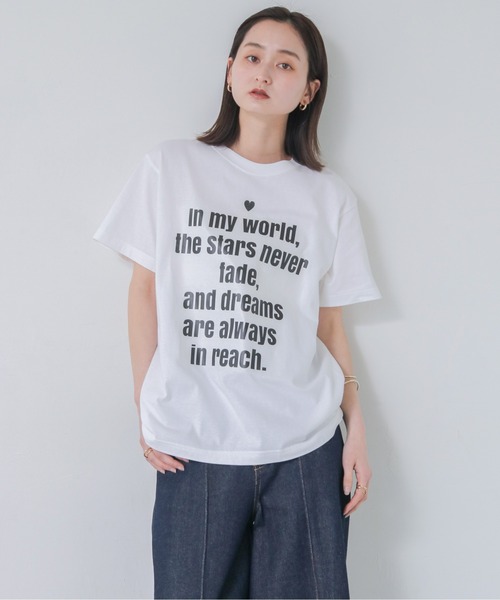 UNIT CHEST（ユニットチェスト）の「【UNIT CHEST】unique unisex T-shirt　VTFAコラボT ”Eternal Glow” by AIRI ODANE（Tシャツ/カットソー・レディース・ホワイト/ブラック・S/L/M）」の5枚目の写真