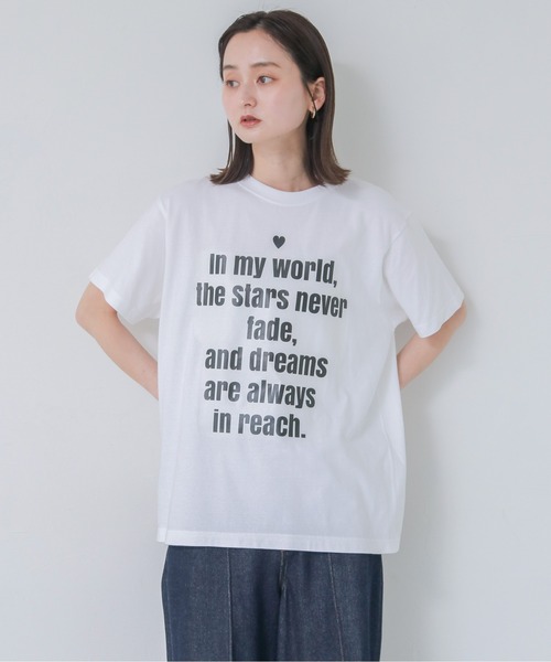 UNIT CHEST（ユニットチェスト）の「【UNIT CHEST】unique unisex T-shirt　VTFAコラボT ”Eternal Glow” by AIRI ODANE（Tシャツ/カットソー・レディース・ホワイト/ブラック・S/L/M）」の4枚目の写真