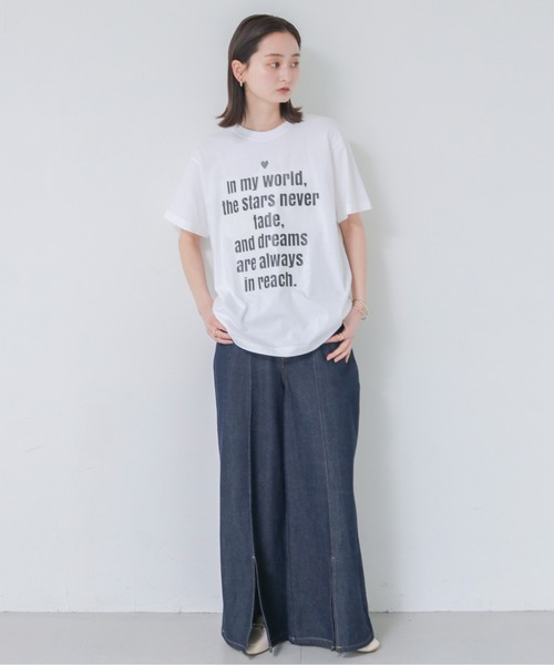 UNIT CHEST（ユニットチェスト）の「【UNIT CHEST】unique unisex T-shirt　VTFAコラボT ”Eternal Glow” by AIRI ODANE（Tシャツ/カットソー・レディース・ホワイト/ブラック・S/L/M）」の9枚目の写真