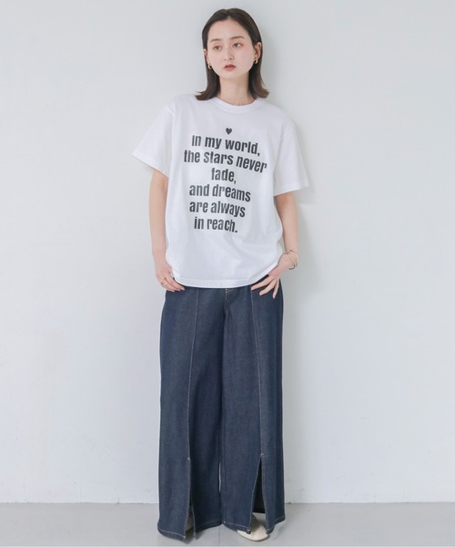 UNIT CHEST（ユニットチェスト）の「【UNIT CHEST】unique unisex T-shirt　VTFAコラボT ”Eternal Glow” by AIRI ODANE（Tシャツ/カットソー・レディース・ホワイト/ブラック・S/L/M）」の11枚目の写真