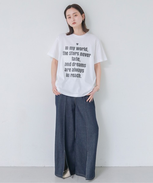 UNIT CHEST（ユニットチェスト）の「【UNIT CHEST】unique unisex T-shirt　VTFAコラボT ”Eternal Glow” by AIRI ODANE（Tシャツ/カットソー・レディース・ホワイト/ブラック・S/L/M）」の10枚目の写真