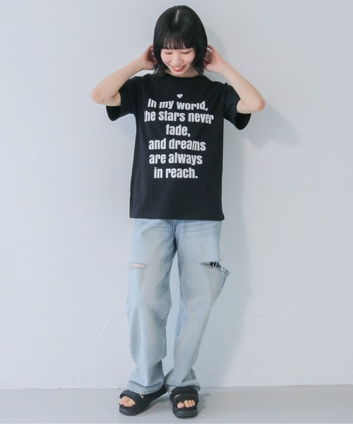 UNIT CHEST（ユニットチェスト）の「【UNIT CHEST】unique unisex T-shirt　VTFAコラボT ”Eternal Glow” by AIRI ODANE（Tシャツ/カットソー・レディース・ホワイト/ブラック・S/L/M）」の19枚目の写真
