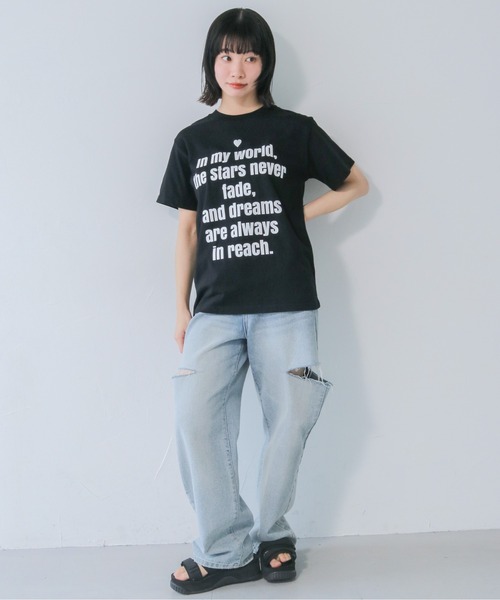 UNIT CHEST（ユニットチェスト）の「【UNIT CHEST】unique unisex T-shirt　VTFAコラボT ”Eternal Glow” by AIRI ODANE（Tシャツ/カットソー・レディース・ホワイト/ブラック・S/L/M）」の18枚目の写真