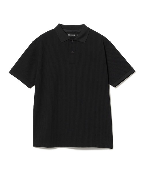 BEAMS T（ビームスティー）の「ワッフル ポロシャツ（ポロシャツ・メンズ・チャコールグレー/ブラック・LARGE/X-LARGE/MEDIUM）」の2枚目の写真
