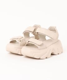 ORiental TRaffic（オリエンタルトラフィック）の「ORiental TRaffic オリエンタルトラフィック レディース 厚底スポーティサンダル ストラップ ボリュームソール プラットフォーム 250002（サンダル）」