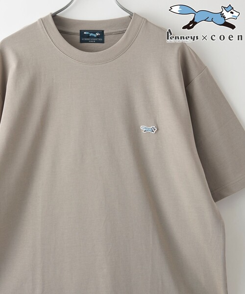 PENNEYS(ぺニーズ)の「Penneys(ぺニーズ)別注ワンポイントクルーネックTシャツ(Tシャツ/カットソー・メンズ・ホワイト/ライトブルー/ブラック/コバルトブルー/ベージュ・L/M/S/XL)」の4枚目の写真