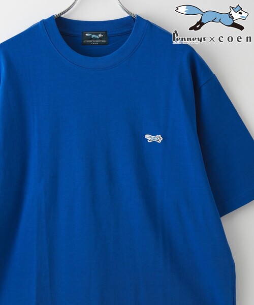 PENNEYS(ぺニーズ)の「Penneys(ぺニーズ)別注ワンポイントクルーネックTシャツ(Tシャツ/カットソー・メンズ・ホワイト/ライトブルー/ブラック/コバルトブルー/ベージュ・L/M/S/XL)」の5枚目の写真