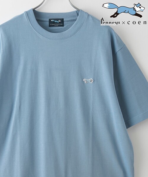 PENNEYS(ぺニーズ)の「Penneys(ぺニーズ)別注ワンポイントクルーネックTシャツ(Tシャツ/カットソー・メンズ・ホワイト/ライトブルー/ブラック/コバルトブルー/ベージュ・L/M/S/XL)」の1枚目の写真