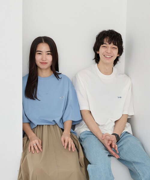 PENNEYS(ぺニーズ)の「Penneys(ぺニーズ)別注ワンポイントクルーネックTシャツ(Tシャツ/カットソー・メンズ・ホワイト/ライトブルー/ブラック/コバルトブルー/ベージュ・L/M/S/XL)」の8枚目の写真