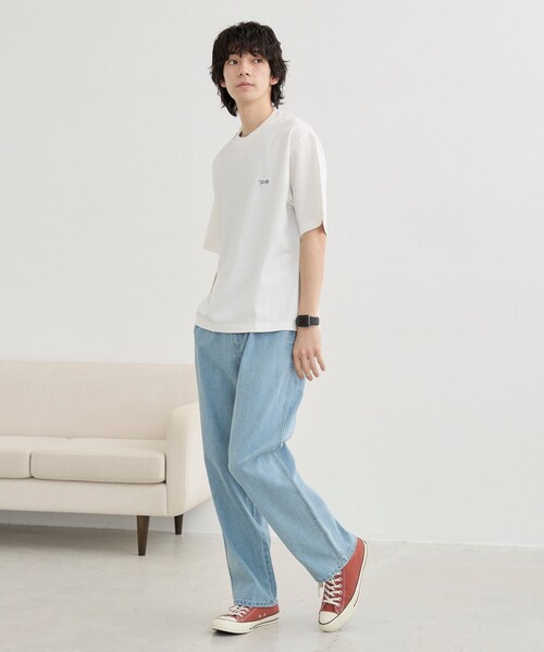 PENNEYS(ぺニーズ)の「Penneys(ぺニーズ)別注ワンポイントクルーネックTシャツ(Tシャツ/カットソー・メンズ・ホワイト/ライトブルー/ブラック/コバルトブルー/ベージュ・L/M/S/XL)」の12枚目の写真