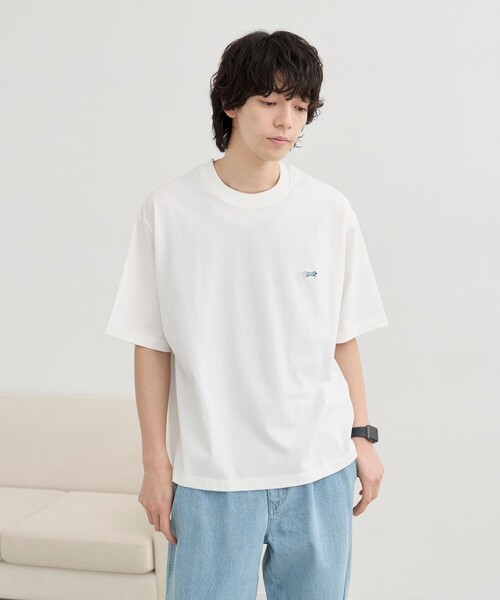 PENNEYS(ぺニーズ)の「Penneys(ぺニーズ)別注ワンポイントクルーネックTシャツ(Tシャツ/カットソー・メンズ・ホワイト/ライトブルー/ブラック/コバルトブルー/ベージュ・L/M/S/XL)」の15枚目の写真