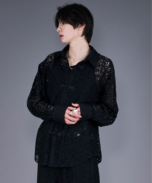 コードレースチャイナシャツ（シャツ/ブラウス）｜Ellno Loset（エルノ